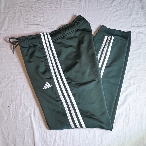 Adidas Originals Superstar Jogger Track Pants - Green White Stripe (NWOT) - Picture 1 of 6